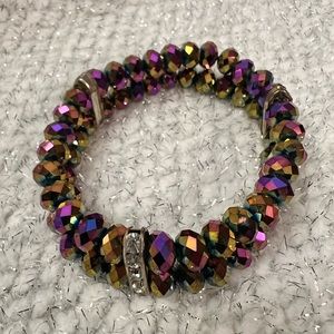 Purple Glass Bead Bracelet